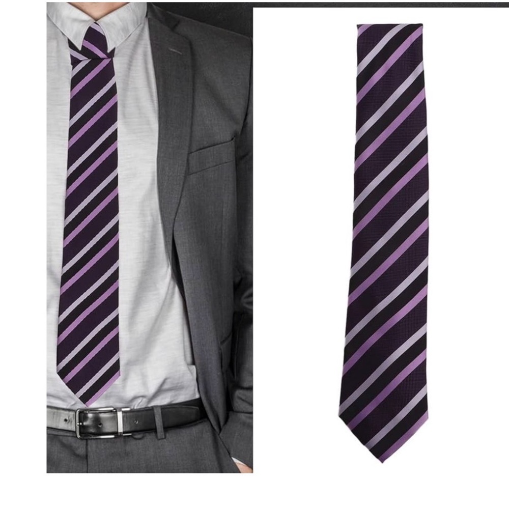 Banana Republic Purple and Black Striped Tie